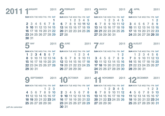 pdf de calendar